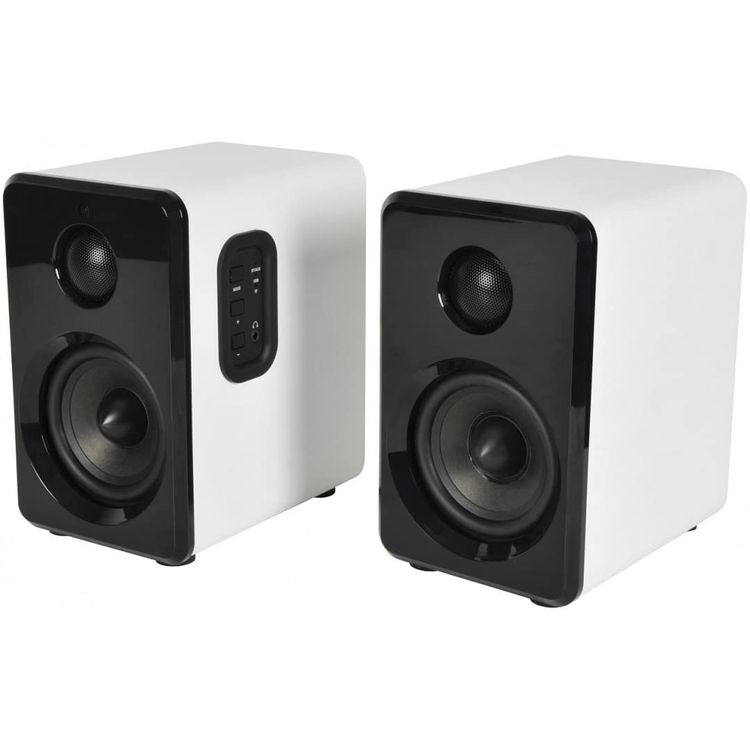 Boxe active cu BT, mp3, telecomanda albe AV: Link ABS35WHT, - imagine 10