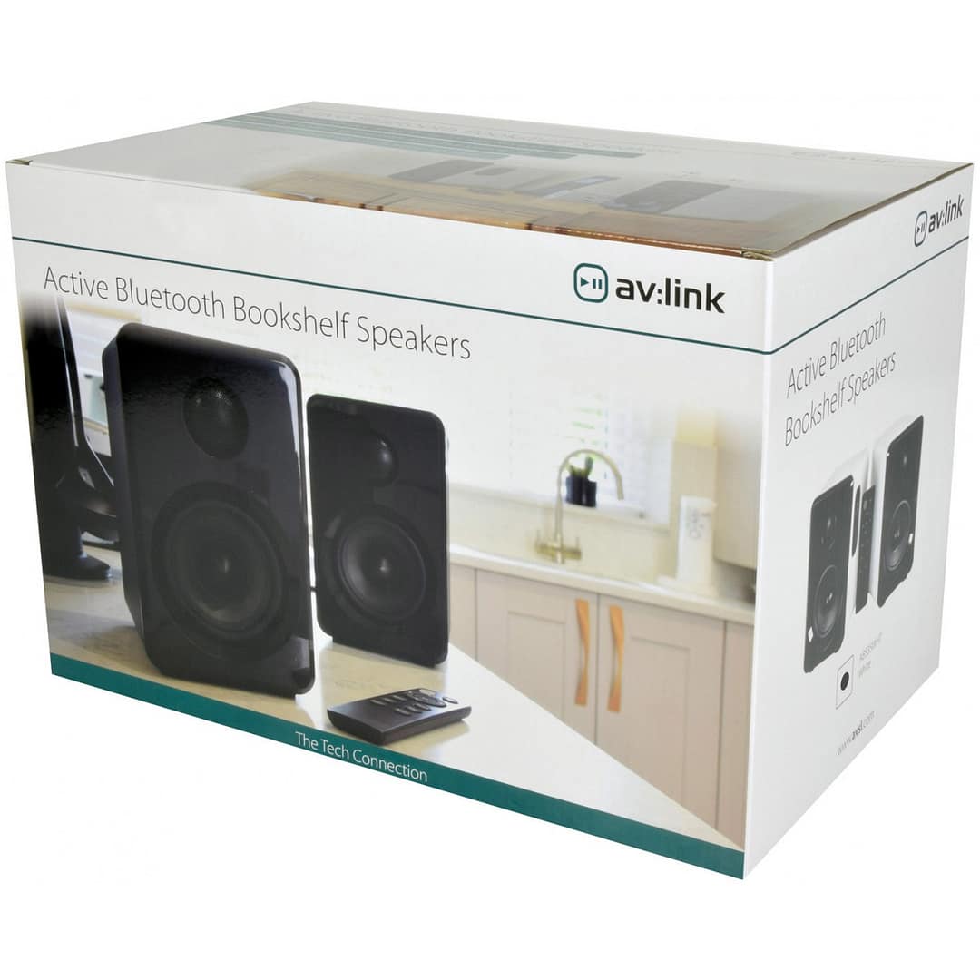 Boxe active cu BT, mp3, telecomanda albe AV: Link ABS35WHT, - imagine 2