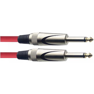 Cablu 6.3mm T- 6.3mm T rosu 3m Stagg