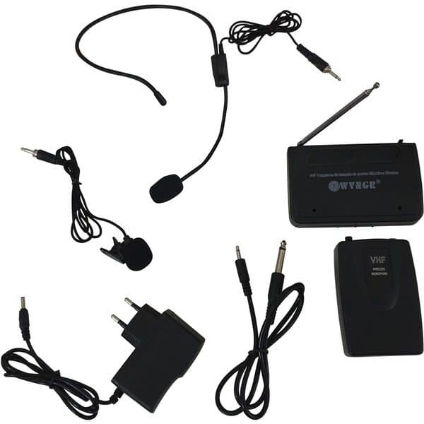 Set 2 Microfoane tip Lavaliera si Over-head Wireless WVNGR WG-4001 D