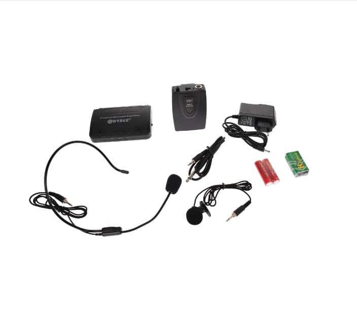 Set 2 Microfoane tip Lavaliera si Over-head Wireless WVNGR WG-4001 D - imagine 2